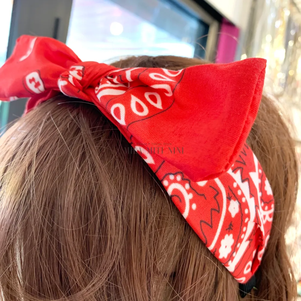 AXC472-06-Fiocco Bandana -12pz Cerchietti per Capelli - AXC472-06-Fiocco Bandana -12pz Cerchietti per Capelli