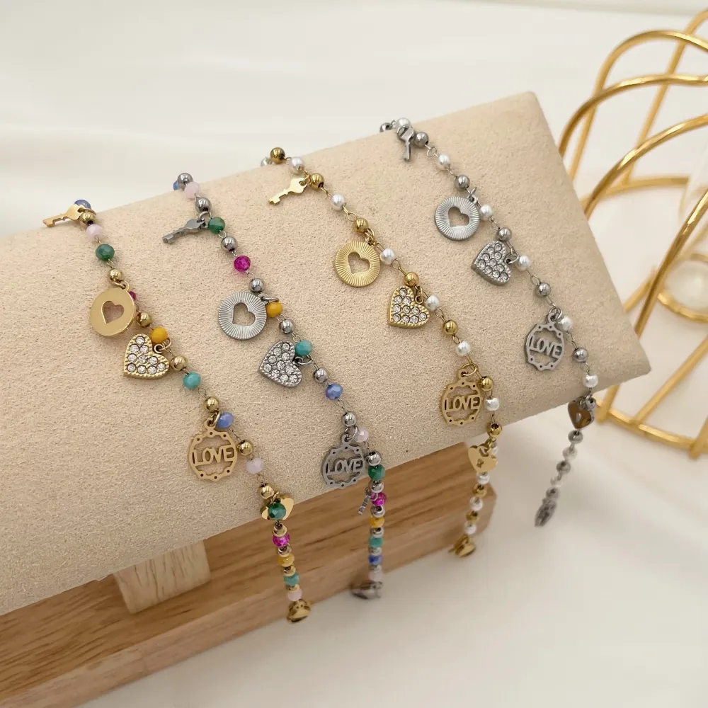 Cuore Love-Bracciale in Acciaio - BAC-103-AA1360B