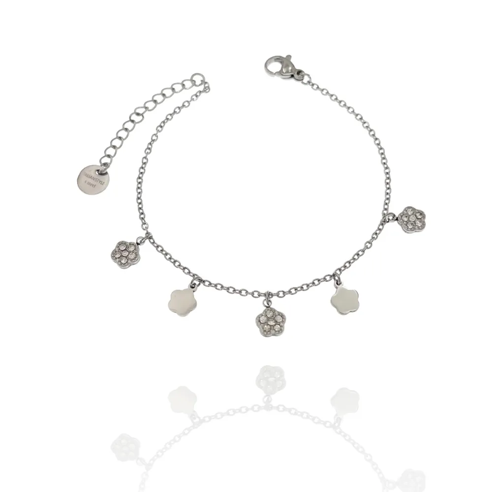 Fiore-Bracciale in Acciaio - BAC-103-AA2344B