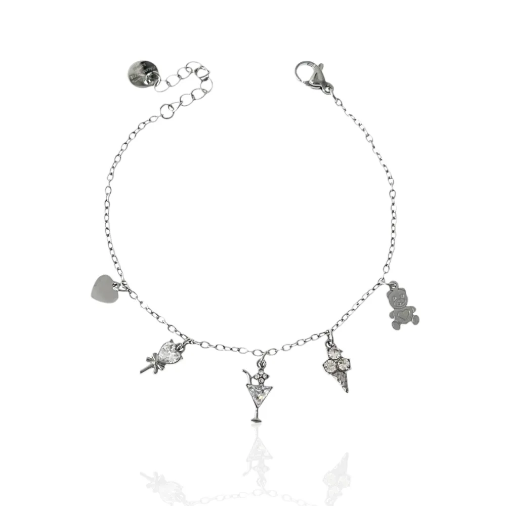 Orsetto Gelato -Bracciale in Acciaio con Chiusura - BAC-103-AA2754B