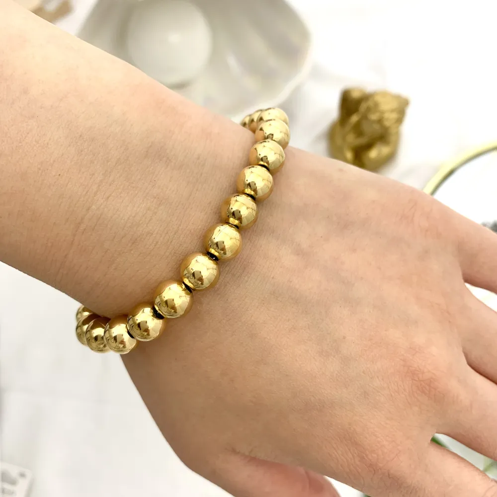 Ball Pallina Vuota-Bracciale in Acciaio - BAC-103-AA3992B 8mm