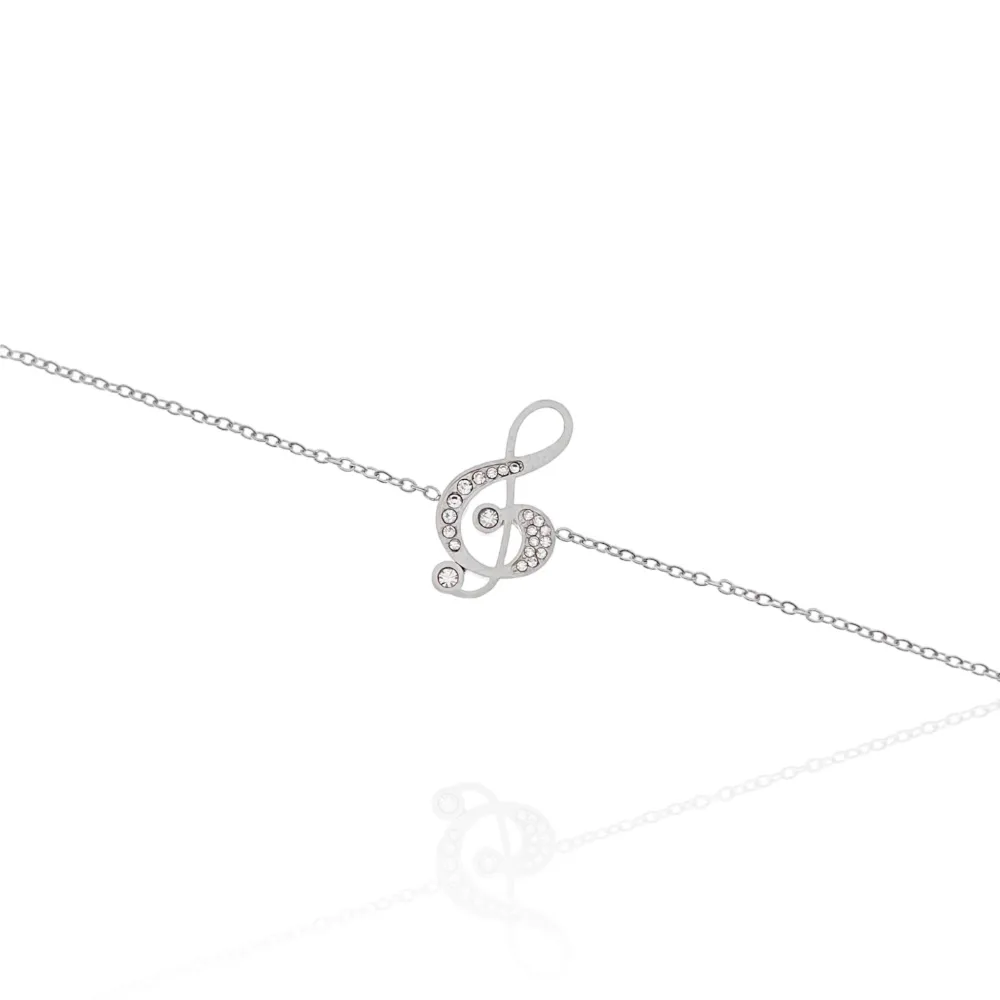 Nota Musicale-Bracciale in Acciaio - BAC-103-AA4533B