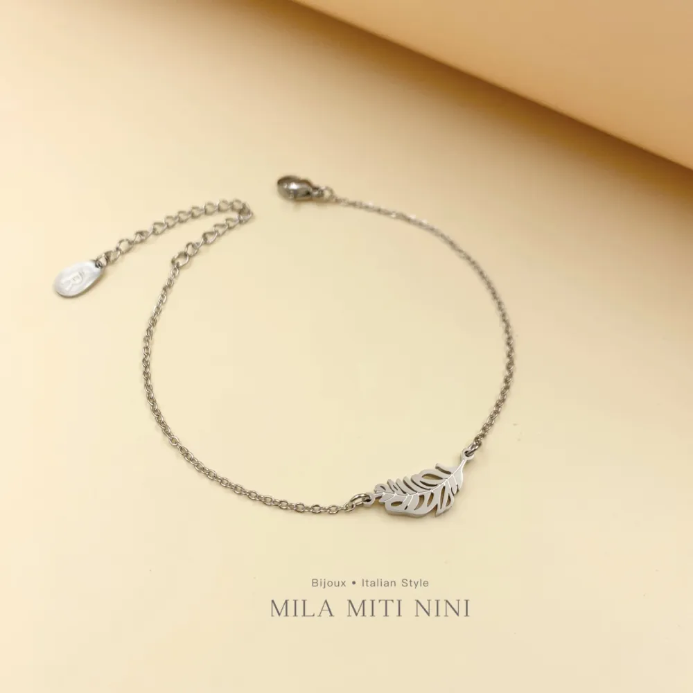 Piuma -Bracciale in Acciaio con Chiusura - BAC-413-1570