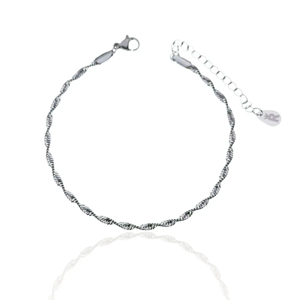 Catena Torchon-Bracciale in Acciaio con Chiusura - BAC-413-1668