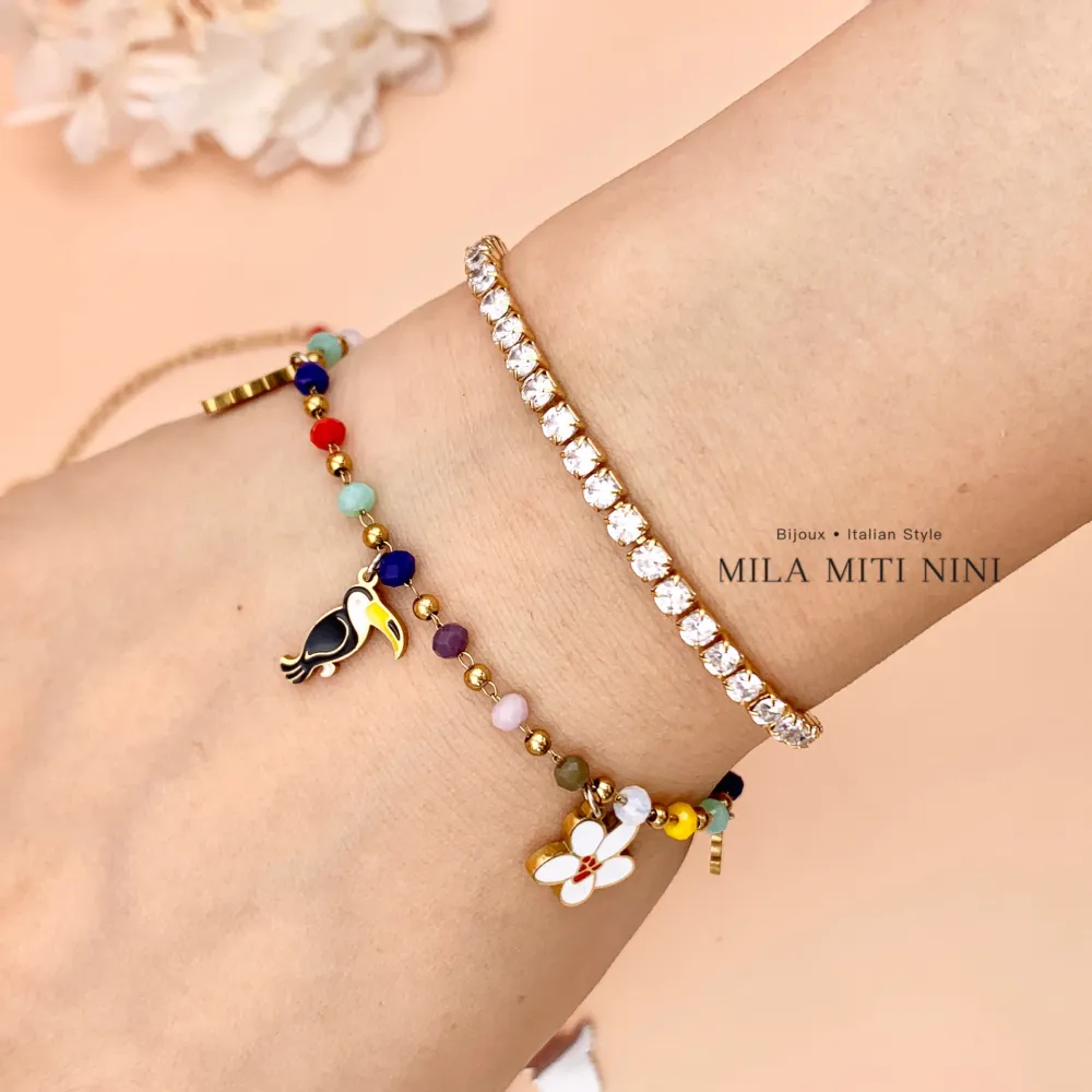 Tropicale Tucano Palma-Bracciale in Acciaio con Chiusura - BAC-413-1822