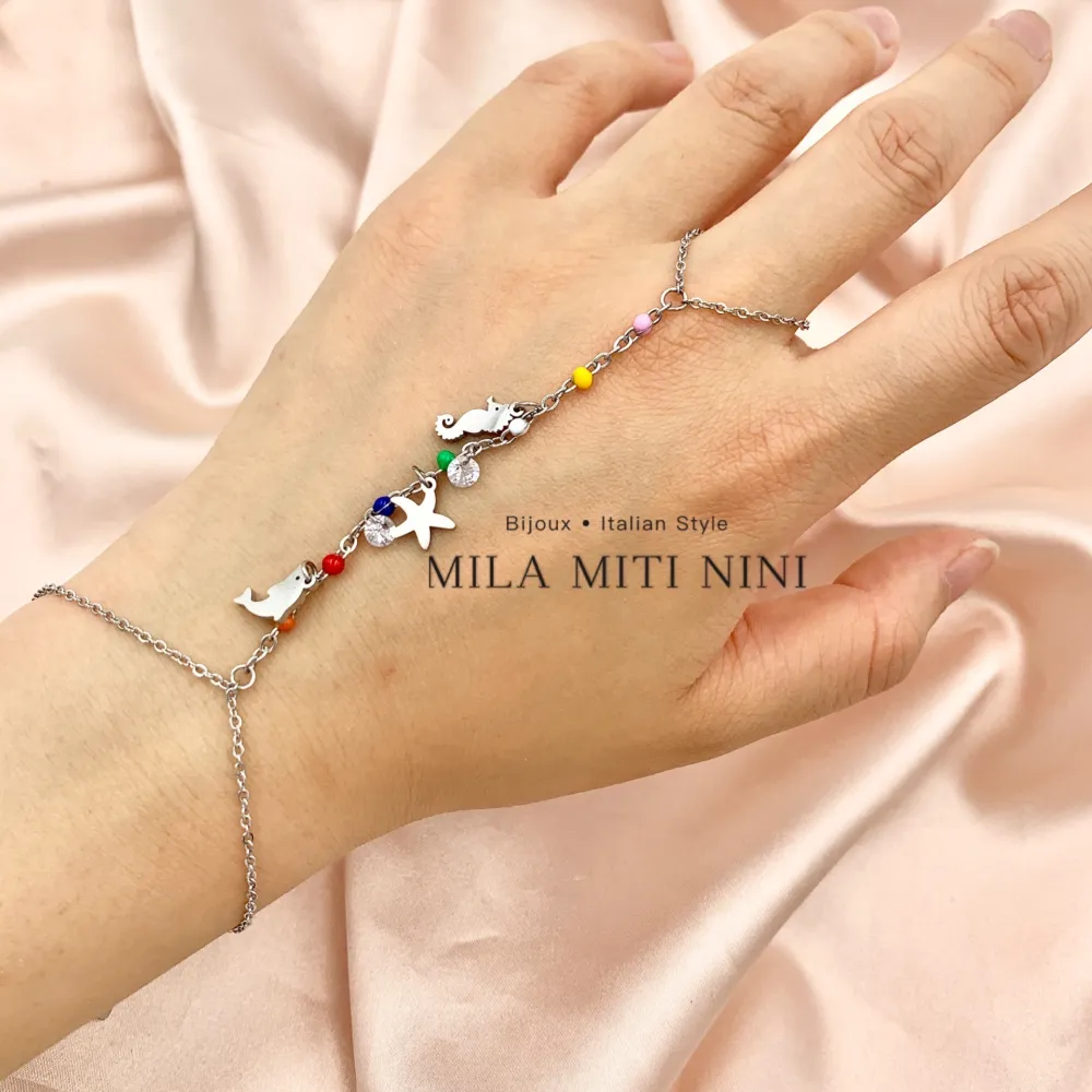 Delfino Stella marina-Baciamano in Acciaio - BAC-413-1856