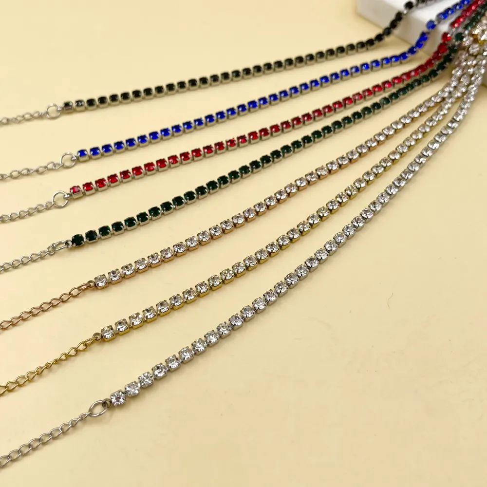 Tennis 3mm-Bracciale in Acciaio con Chiusura - BAC-413-200