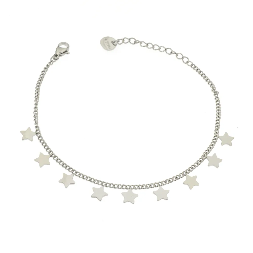 BAC-9 Stelline 5320-Bracciale in Acciaio - BAC413-2087-Stelline-Bracciale in Acciaio