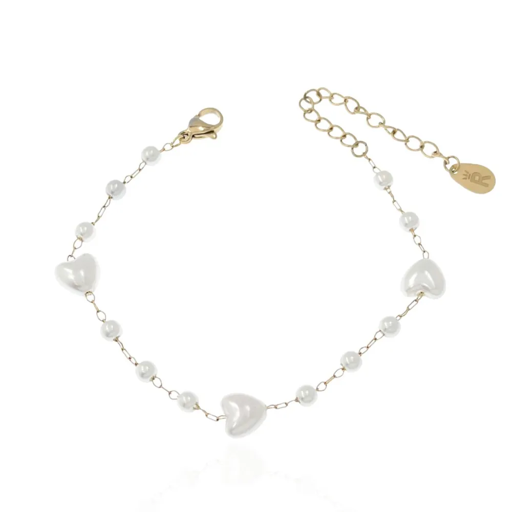 Perla Cuore-Bracciale in Acciaio con Chiusura - BAC-413-2528