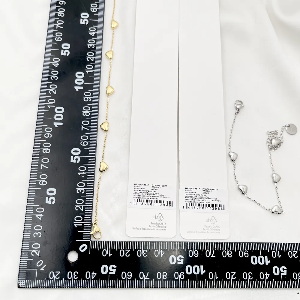 Cuore Bombato-Bracciale in Acciaio - BAC-413-3147