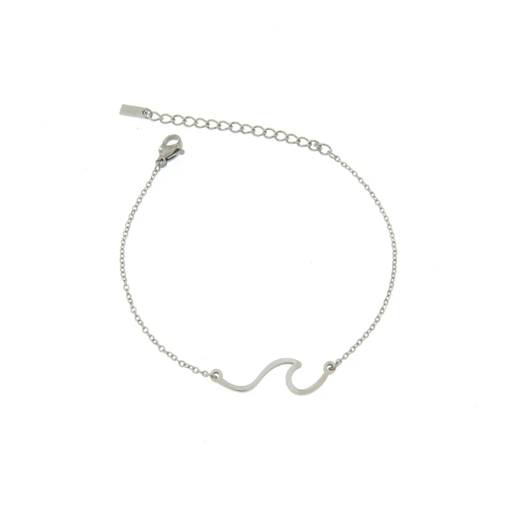 BAC6606-Onda- Bracciale in Acciaio con Chiusura - BAC6606-Onda- Bracciale in Acciaio con Chiusura