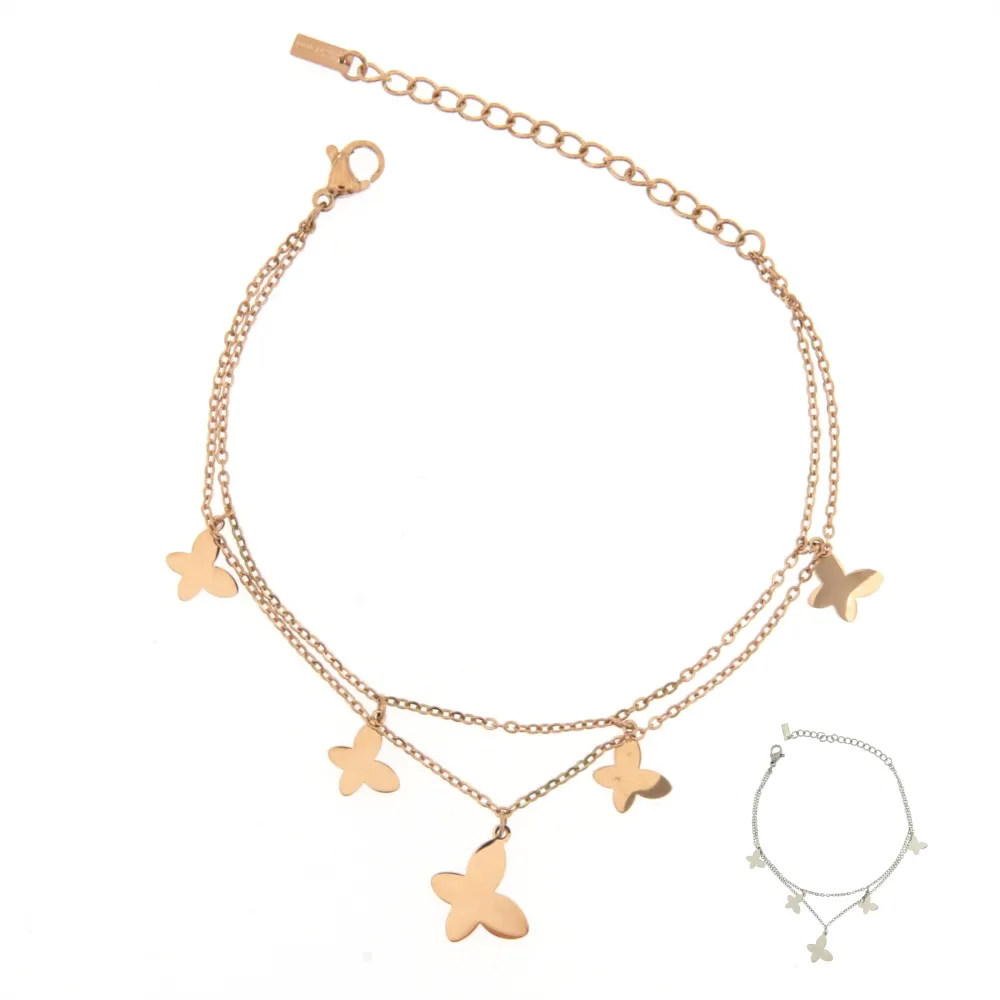 BAC6788-Farfalla-Bracciale con Chiusura in Acciaio - BAC6788-Farfalla-Bracciale con Chiusura in Acciaio