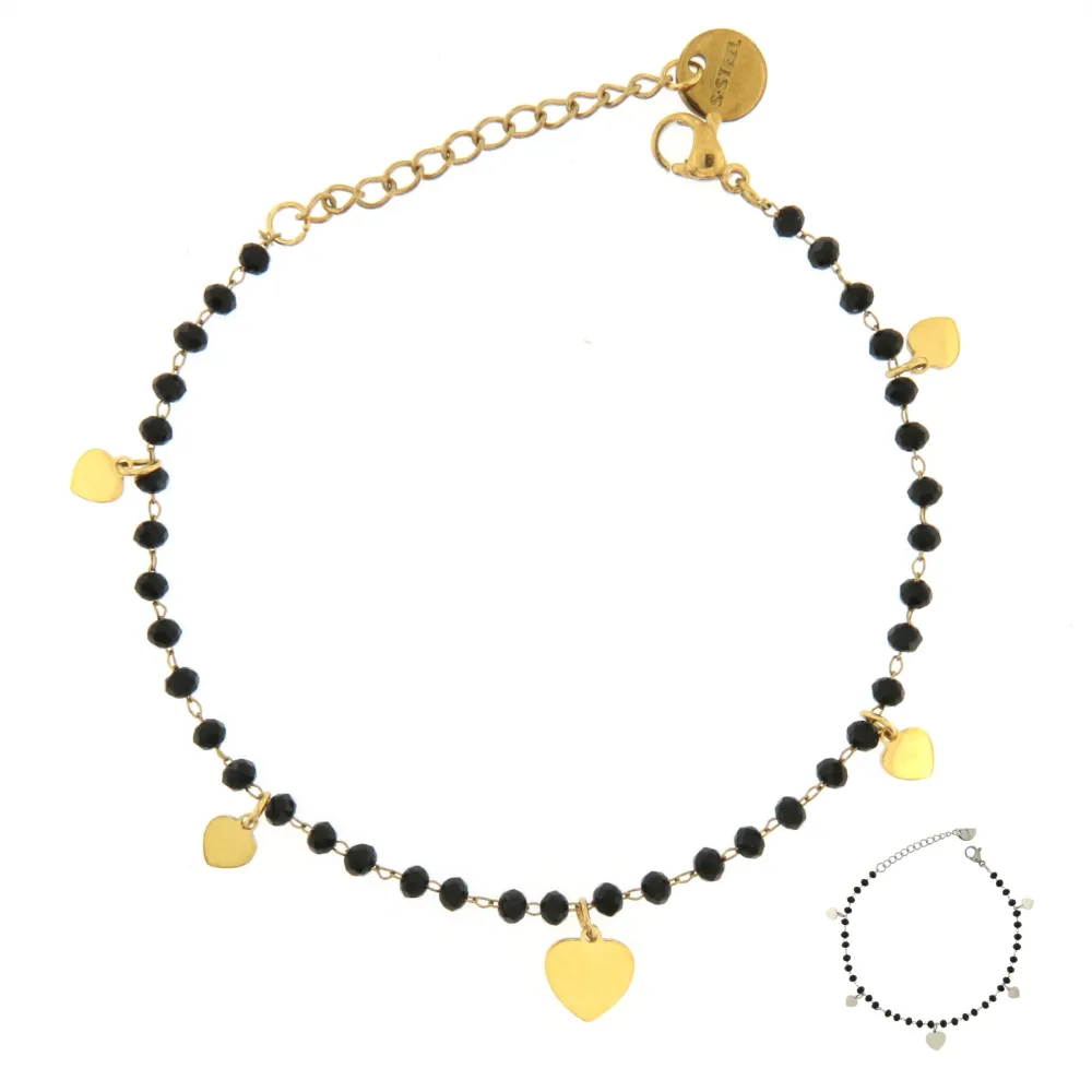 BAC6792-Rosario Cuore-Bracciale con Chiusura in Acciaio - BAC6792-Rosario Cuore-Bracciale con Chiusura in Acciaio