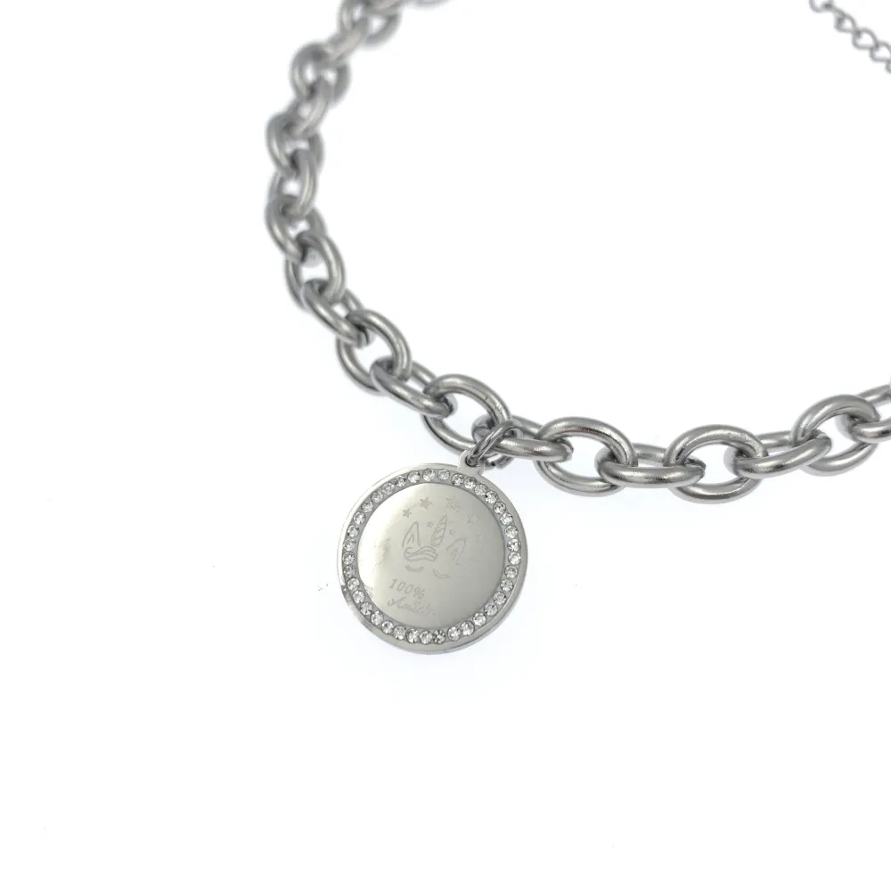 BAC7322-Unicorno 100% Amiche- Bracciale in Acciaio - BAC7322-Unicorno 100% Amiche- Bracciale in Acciaio