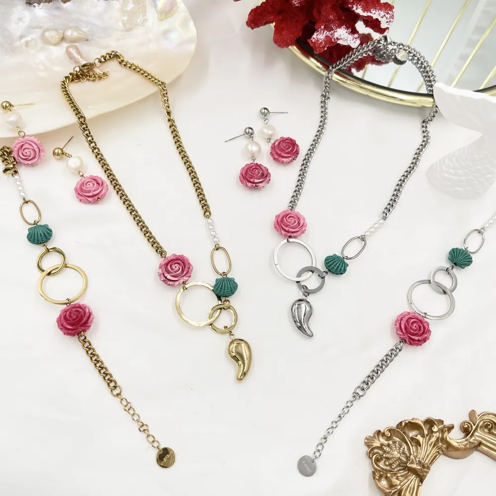 Fiore Conchiglia-Bracciale in Acciaio - BAC-765-08