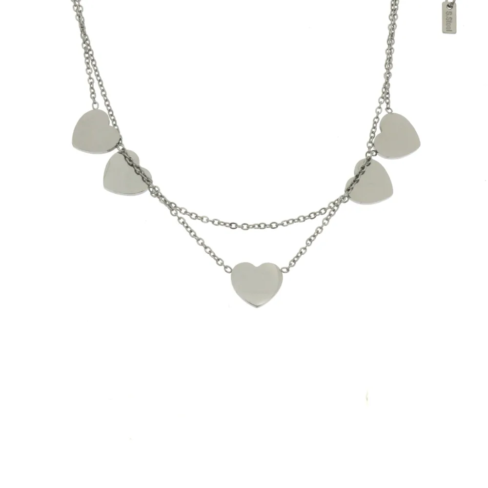 BAC-Cuore 5400 - Bracciale Doppio Filo in Acciaio - BAC-Cuore 5400 - Bracciale Doppio Filo in Acciaio