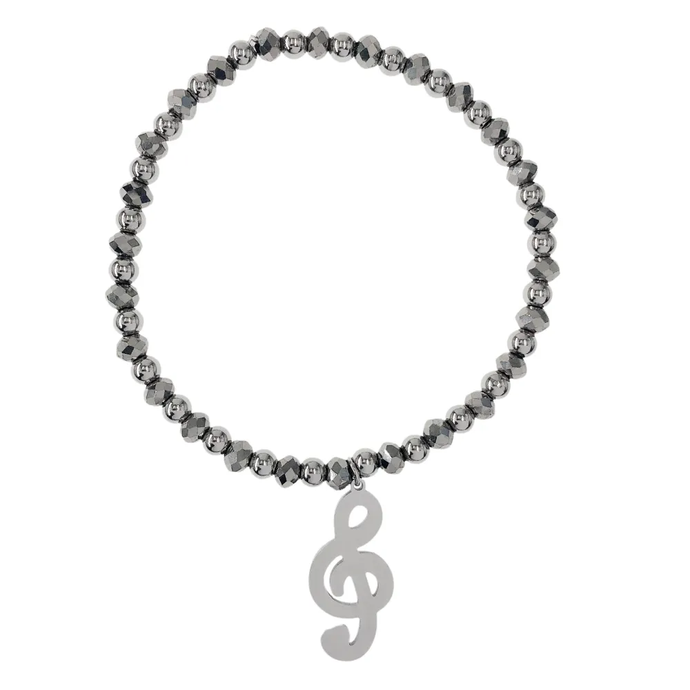Nota Musicale Ballerina-Bracciali Tris Elastici in Acciaio - BAE-413-0410