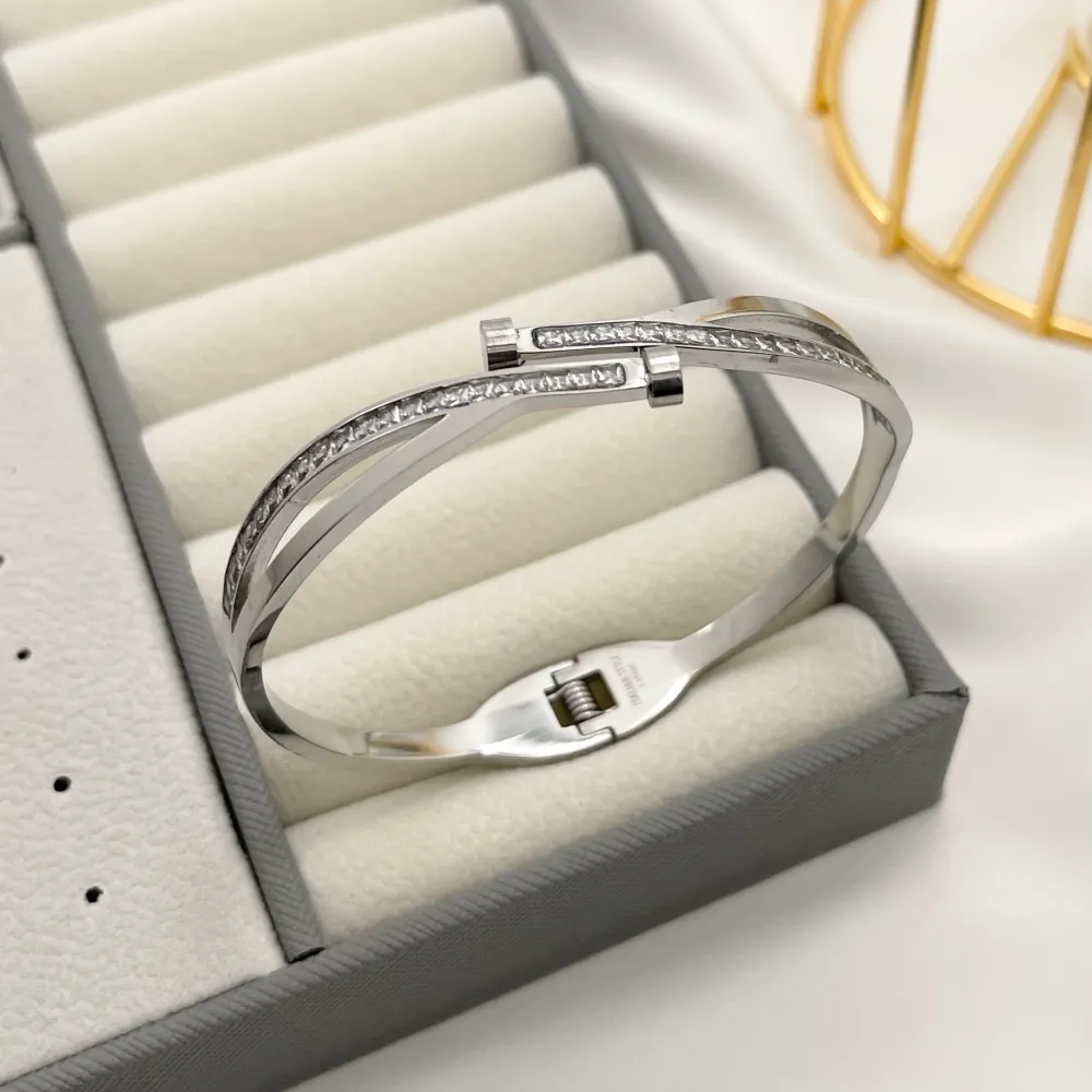 Doppio Chido-Bracciale Rigido in Acciaio - BAR-413-2269