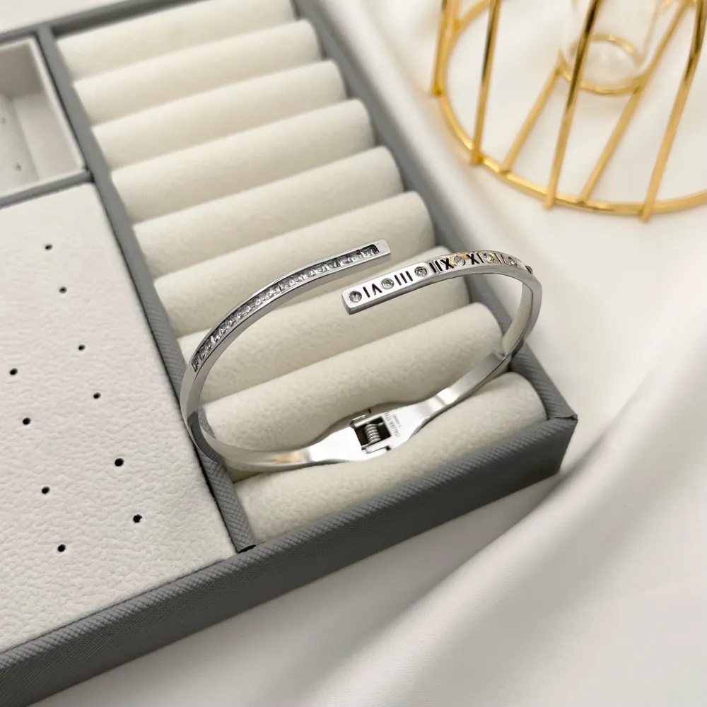 Tennis N.Romani-Bracciale Rigido in Acciaio - BAR-413-2270