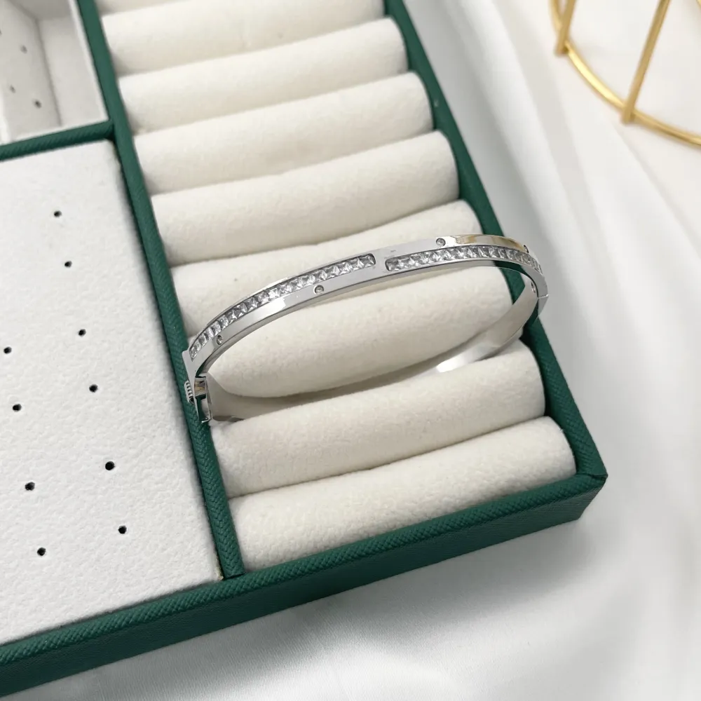 Tennis-Bracciale Rigido in Acciaio - BAR-413-2288