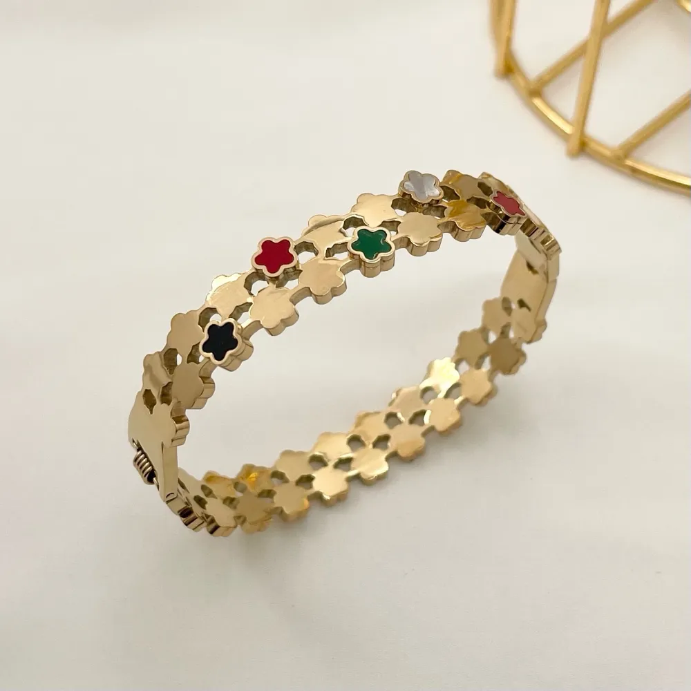 Fiore-Bracciale Rigido in Acciaio - BAR-413-2305