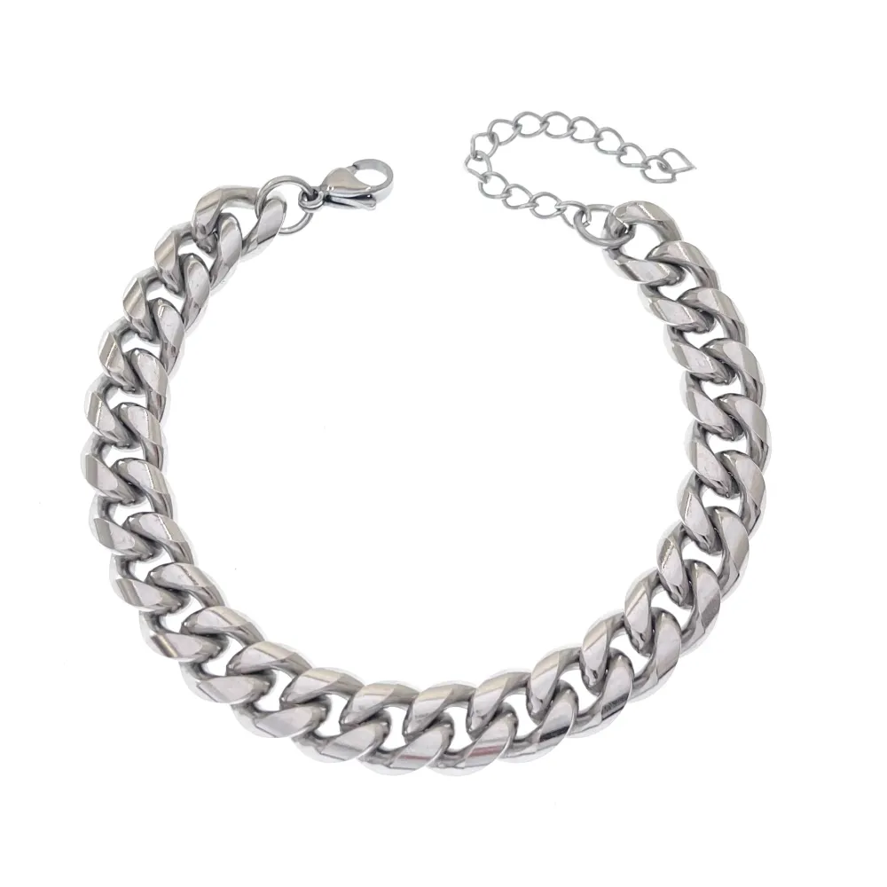 Catena 10mm 1.4NK3.1-Bracciale Unisex in Acciaio - BAU-208-234 10mm