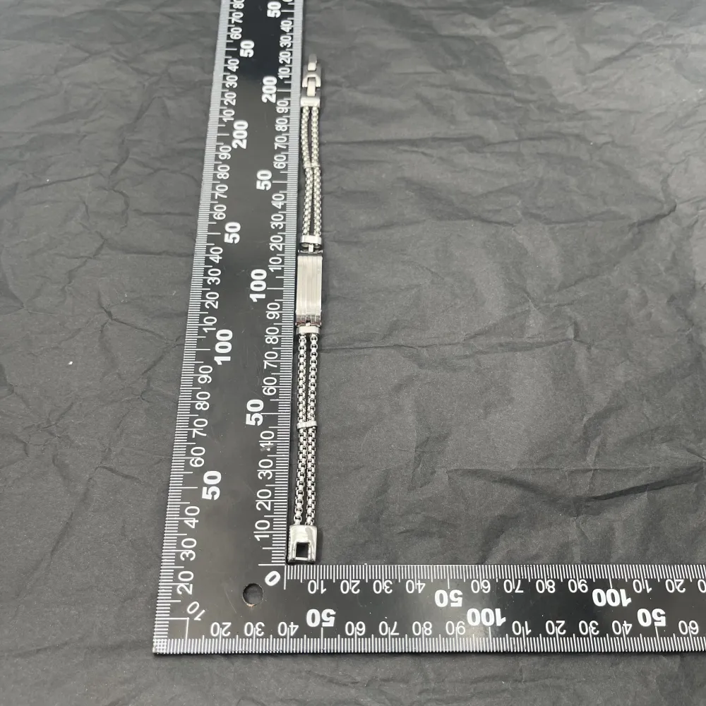 Piastrella con Catena-Bracciale Uomo in Acciaio - BAU-208-288