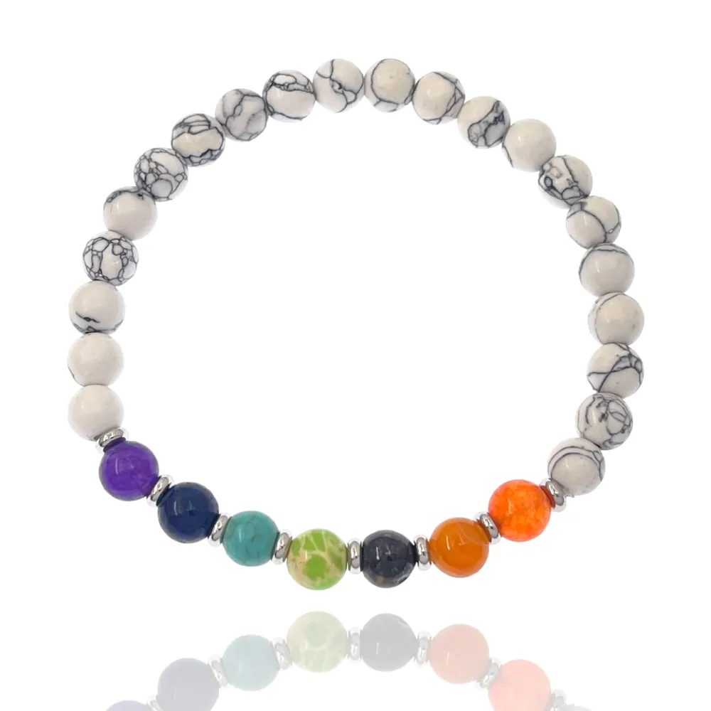 Pallina Semplice 6mm-Bracciale Elastico in Acciaio da Uomo - BAU-480-R30 6mm