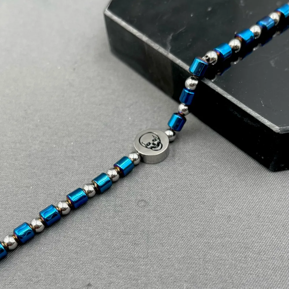 Teschio-Bracciale in Acciaio da Uomo - BAU-600-B111S