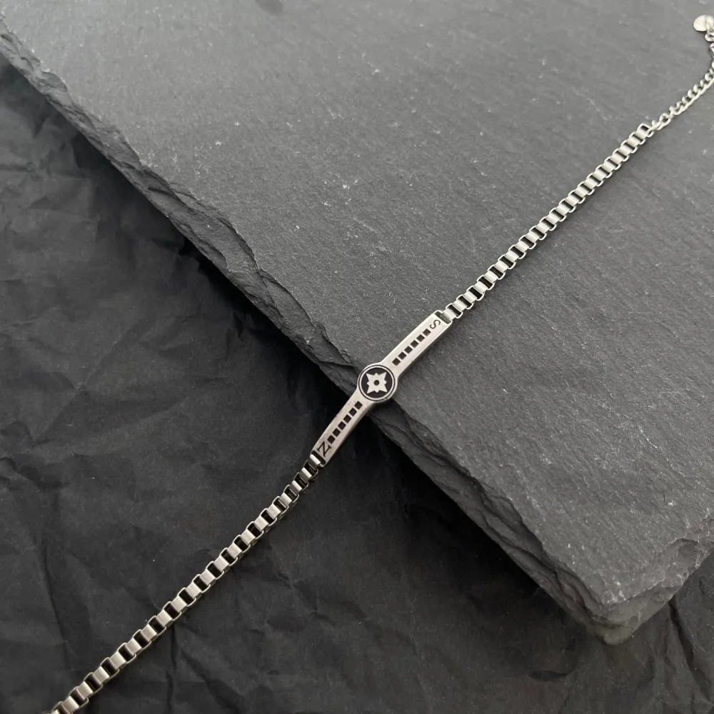 Croce Stella -Bracciale Uomo in Acciaio - BAU-600-B164