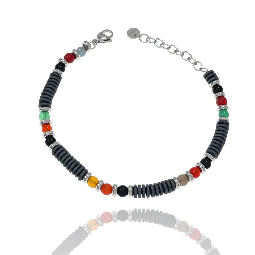 Pietrine-Bracciale in Acciaio da Uomo - BAU-600-B172