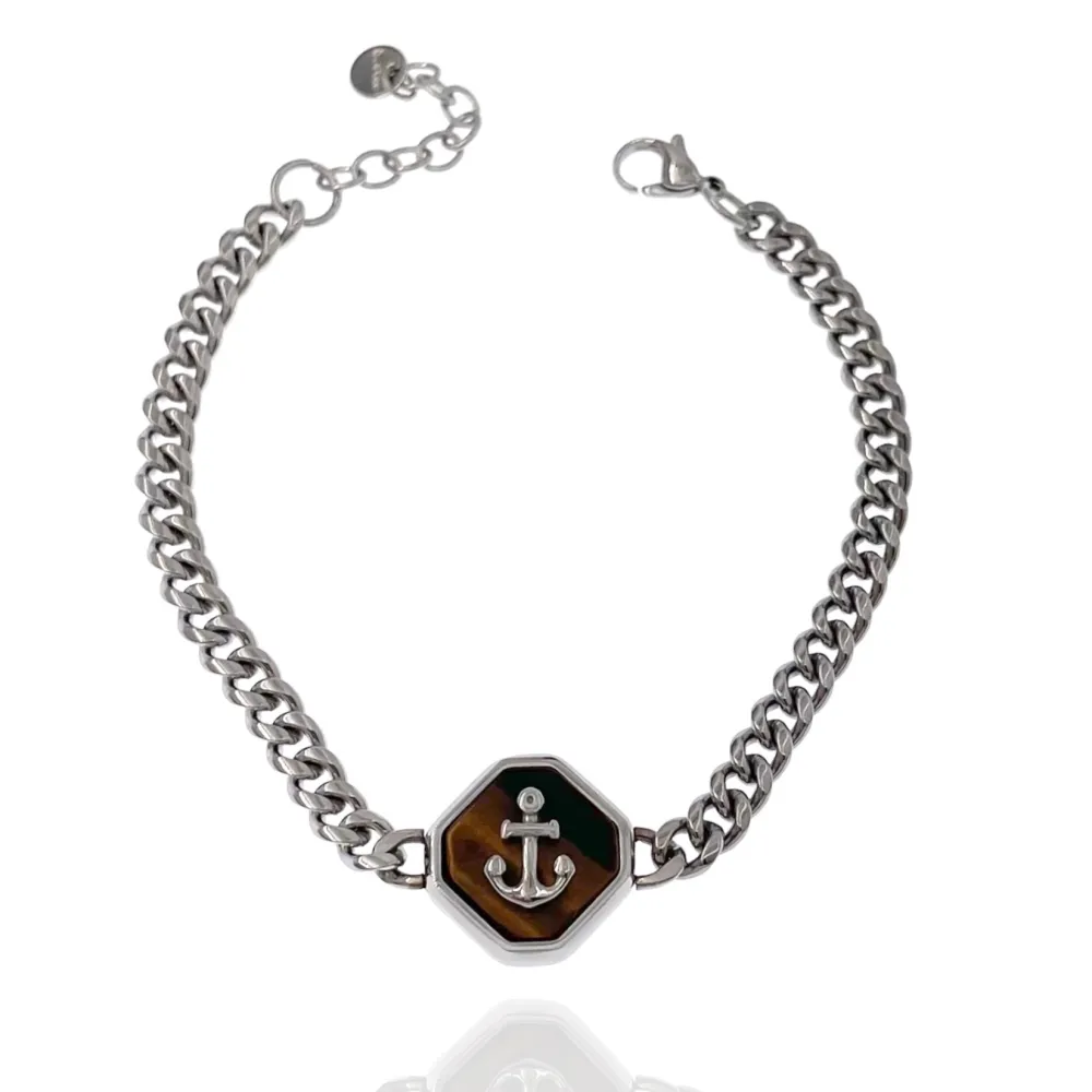 A'ncora-Bracciale in Acciaio da Uomo - BAU-600-H266