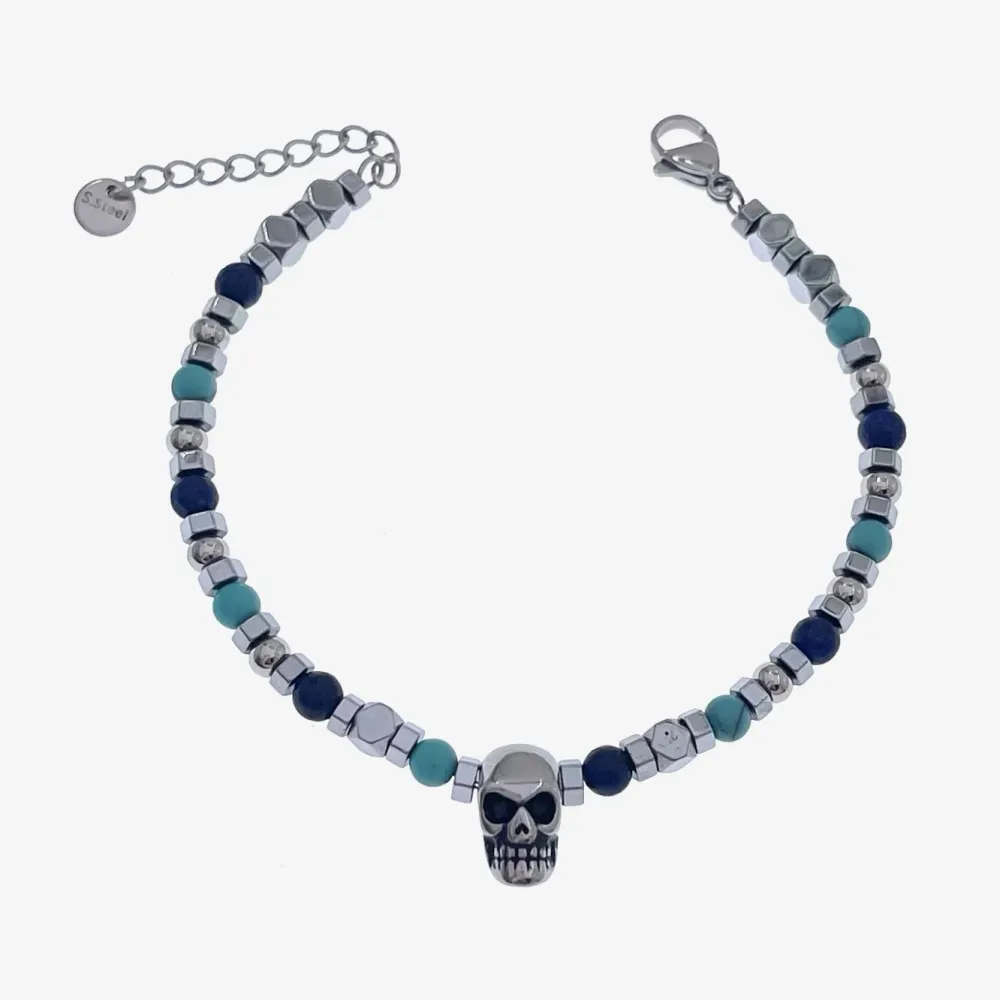 Teschio-Bracciale in Acciaio da Uomo - BAU-600-H281