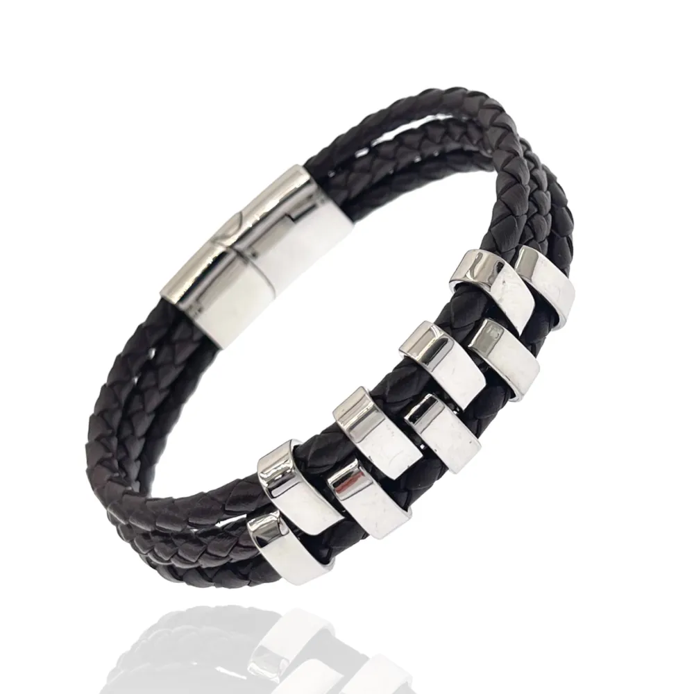 Semplice-Bracciale da Uomo in Acciaio - BAU-720-26