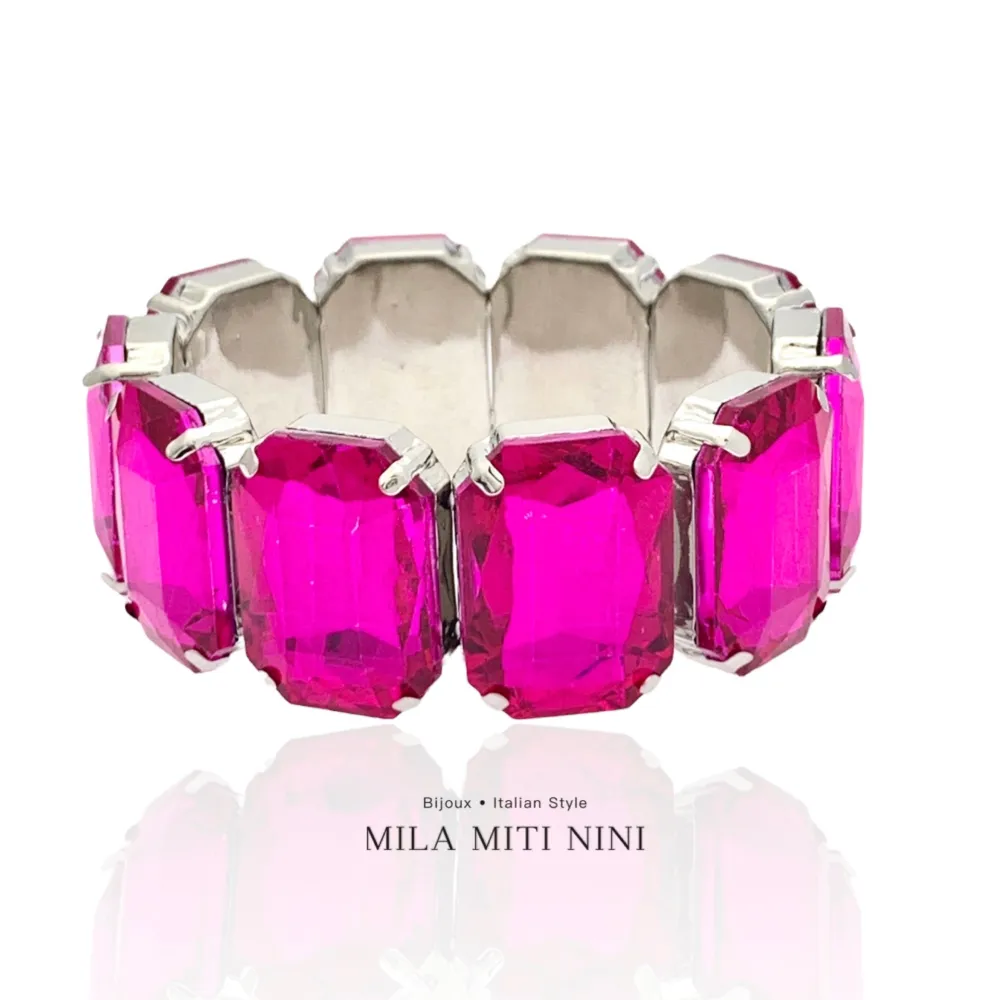 Pietra Rettangolare-Bracciale Elastico Moda - BMM-321-F56