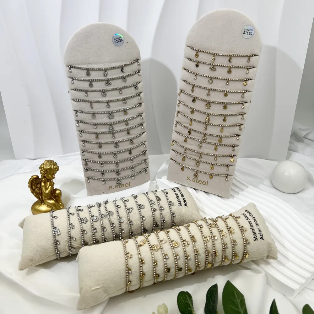 Tennis con Mix Soggetti-12pz Bracciali in Acciaio con chiusura - BPA-103-AA4126B