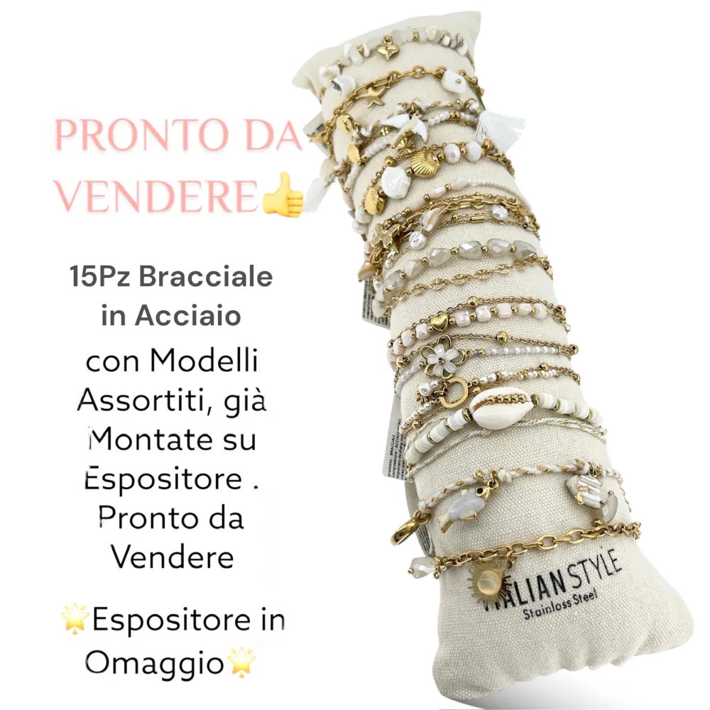 Mix Soggetti-15pz Bracciali in Acciaio - BPA-732-292