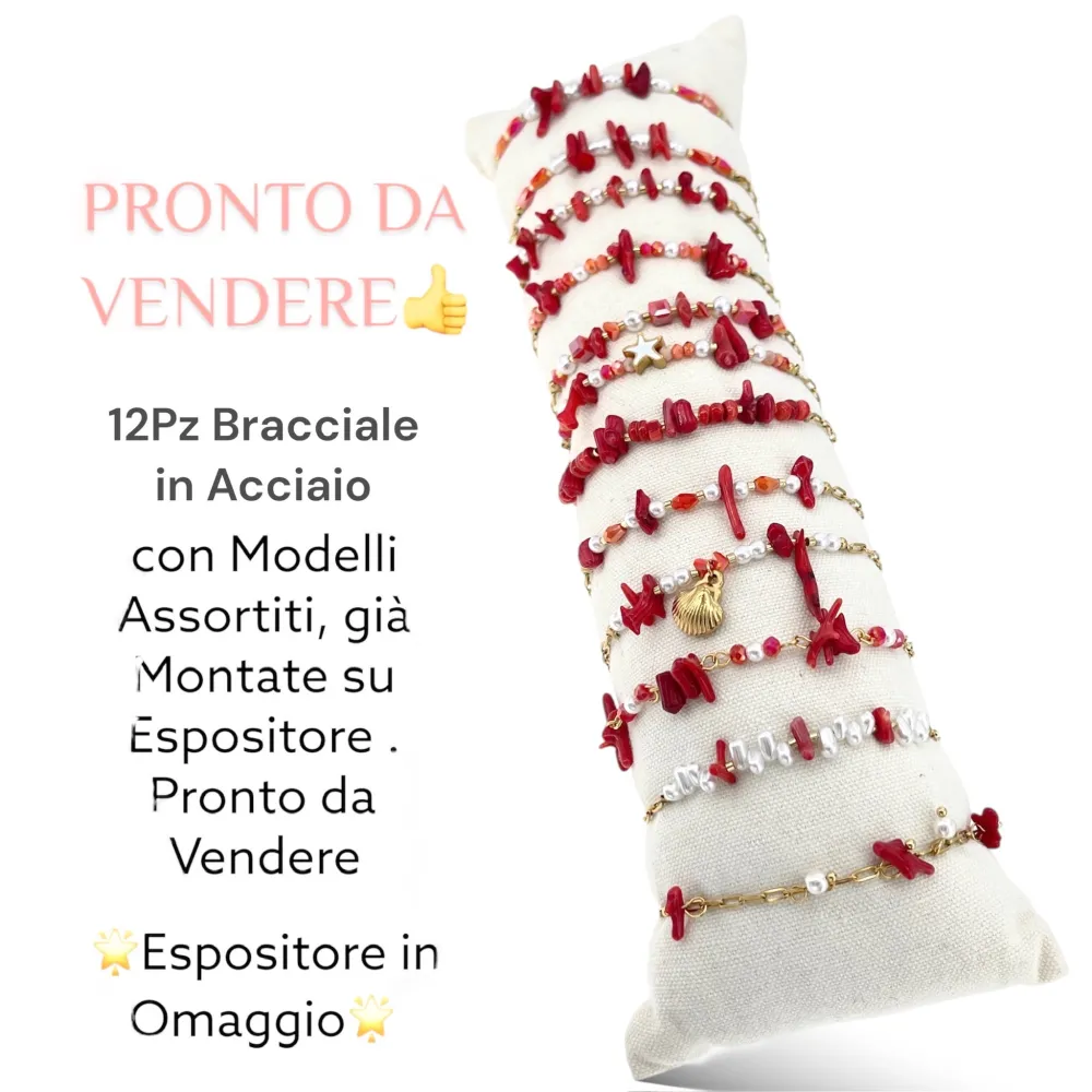 Mix Soggetti-12pz Bracciali in Acciaio - BPA-735-43