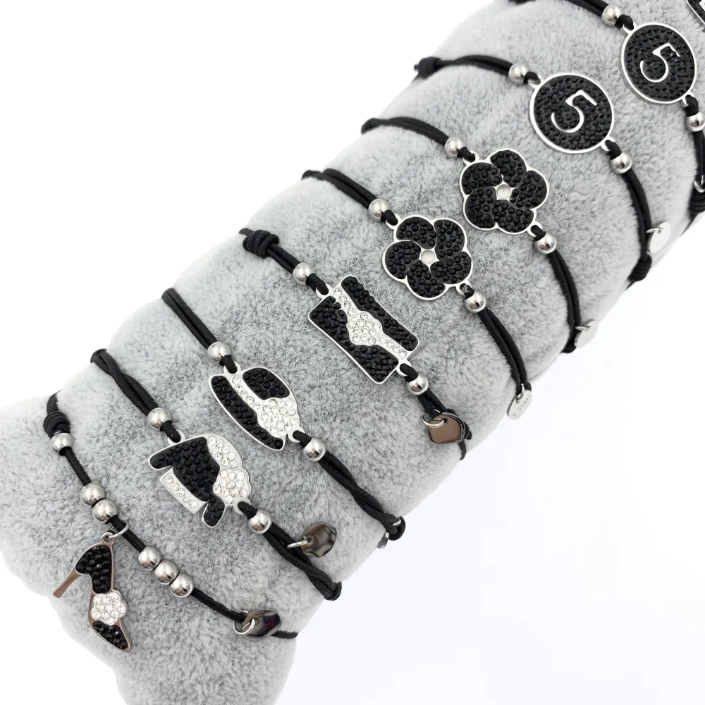 12Pz Bracciali Elastici in Acciaio+Cuscino in Omaggio - BPA7648-Life Styel con Strass-12 Pz Bracciali Elastici