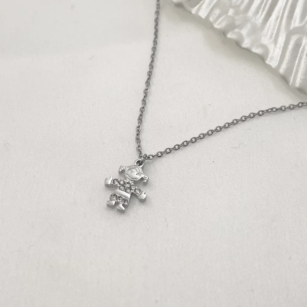 Bimba-Collana Corta in Acciaio - CAC-103-AA1029N