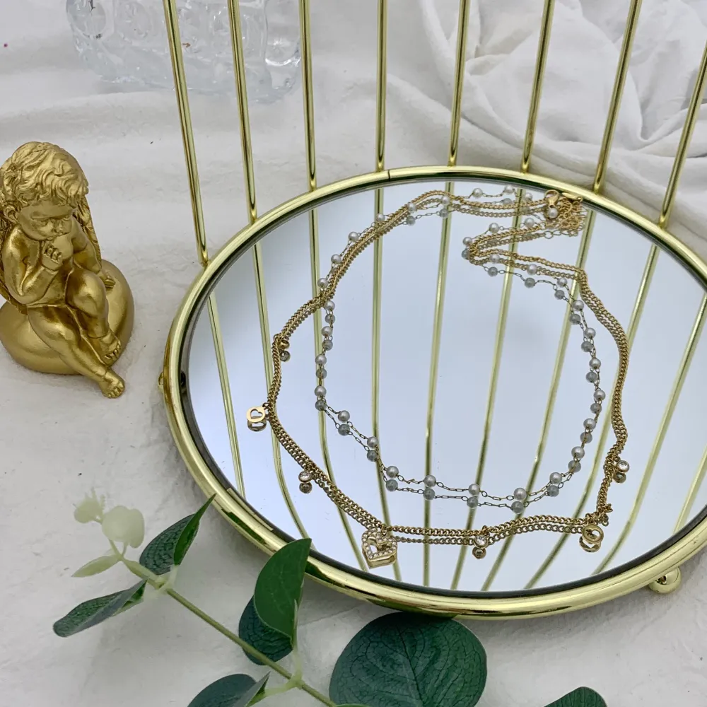 Doppio Perla e Infinito -Collana Corta in Acciaio - CAC-103-AA1169N