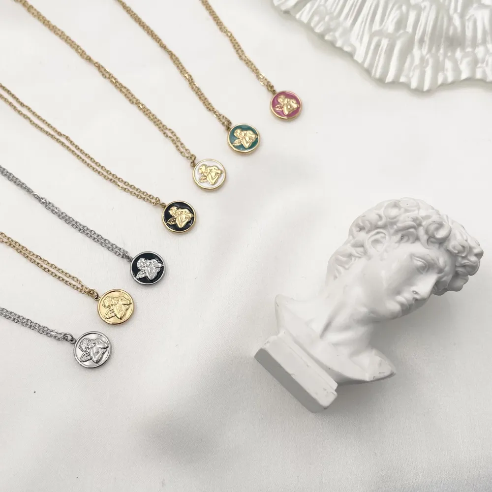 Angelo Smaltato-Collana Girocollo in Acciaio - CAC-103-AA1187N