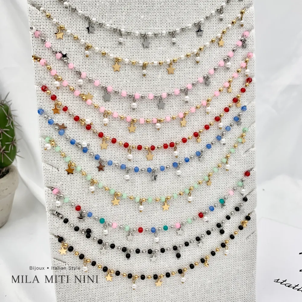 Stella-Collana Corta in Acciaio - CAC-103-AA13N