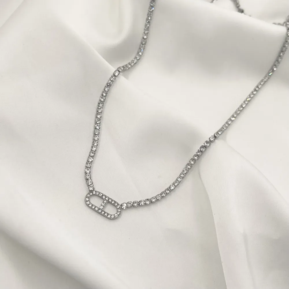 Ovale -Collana Corta in Acciaio - CAC-103-AA1545N