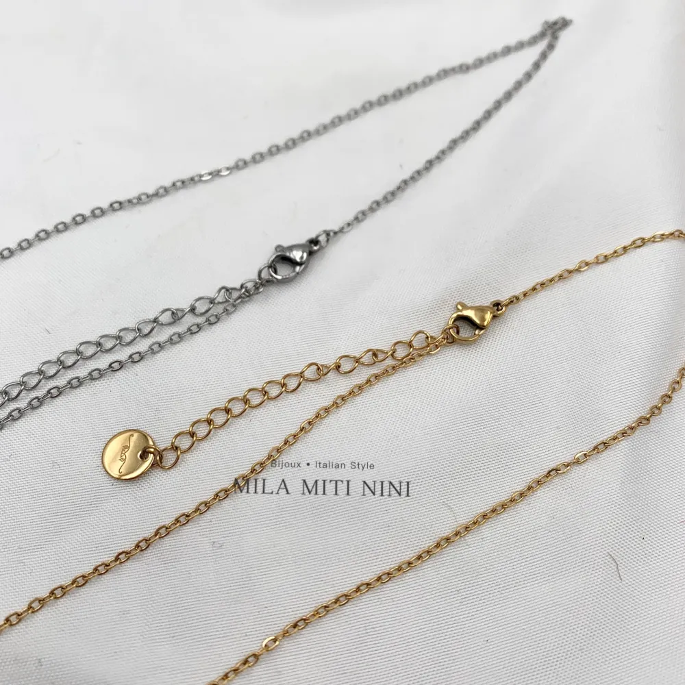Iniziale Oro-Collana Corta in Acciaio - CAC-103-AA211N