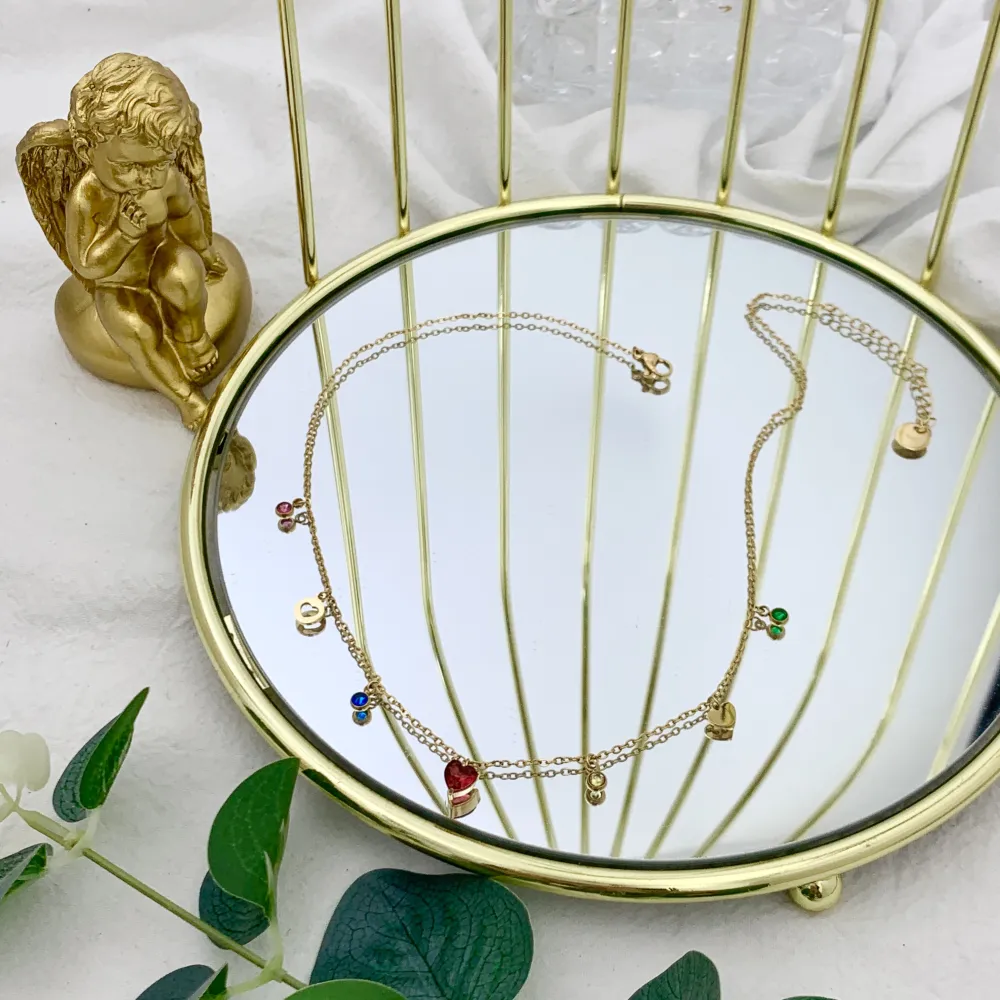 Cuore e Punto Luce -Collana Corta in Acciaio - CAC-103-AA2420N