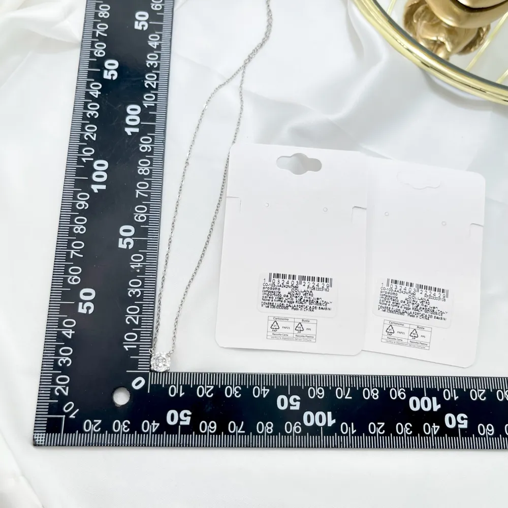 Punto Luce 7mm-Collana Corta in Acciaio - CAC-103-AA242N 7mm