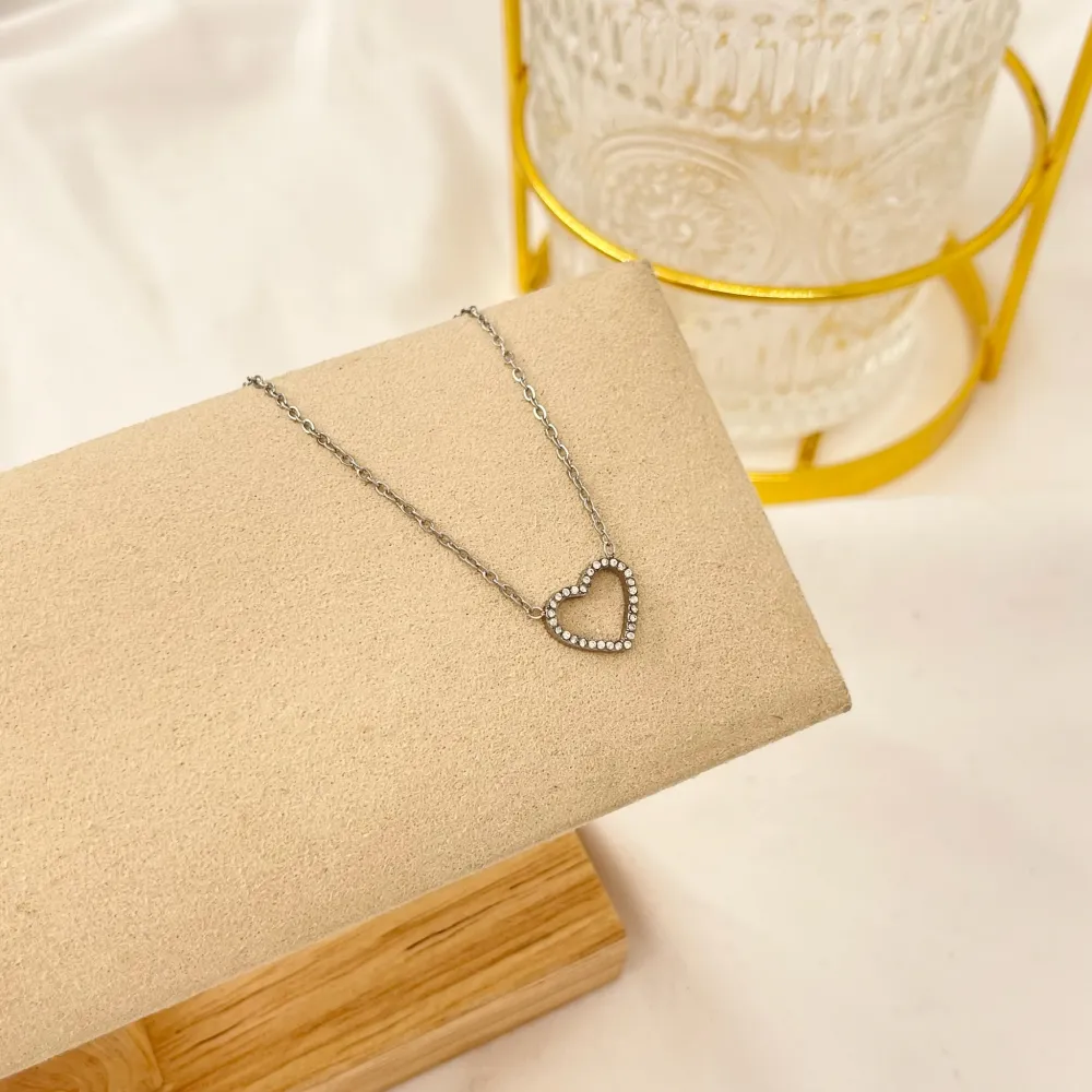 Cuore-Collana Corta in Acciaio - CAC-103-AA2820N