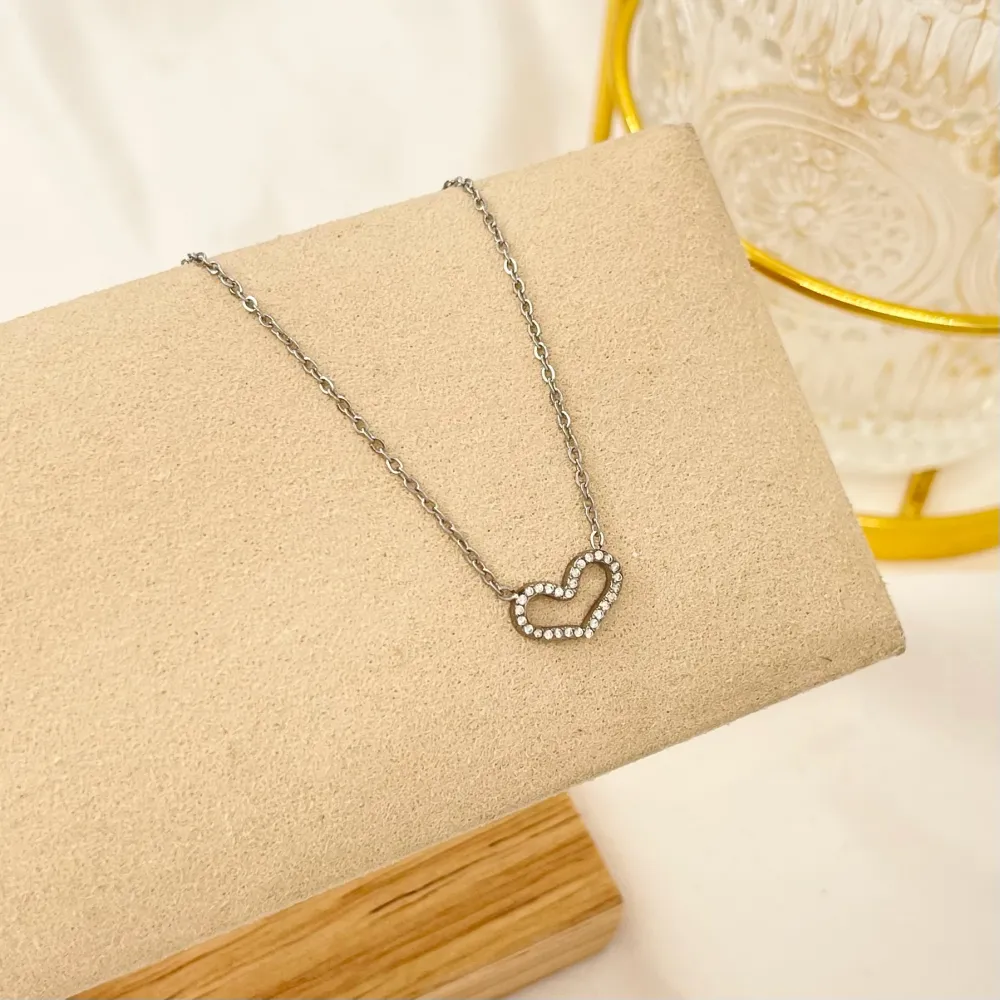 Cuore-Collana Corta in Acciaio - CAC-103-AA2838N