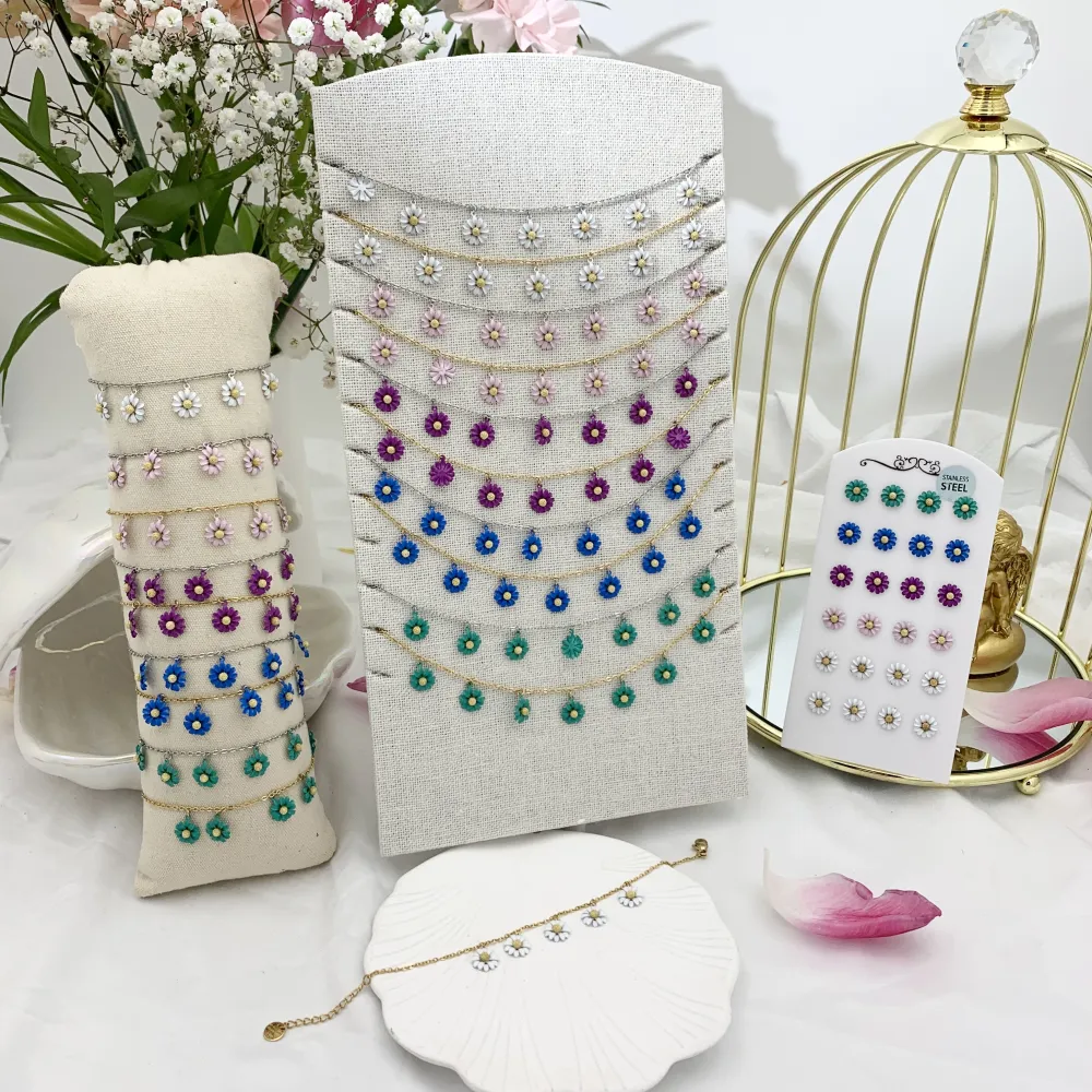 Margherita Smaltata-Collana Corta in Acciaio - CAC-103-AA3450N